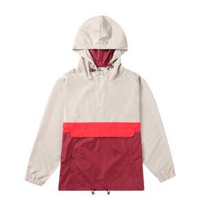 Men's Windbreaker Hooded Half Zipper Jacket for Hiking Trip Size XL